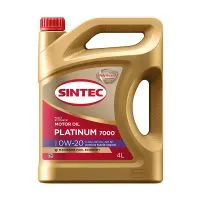 Моторное масло SINTEC Platinum 7000 0W20 SP GF-6A, 4л