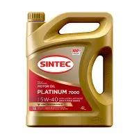 Моторное масло SINTEC Platinum 7000 5W40 SN/CF A3/B4, 4л