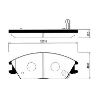 Тормозные колодки MADFIL PN0091 (Hyundai Getz, Accent)