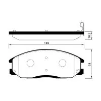 Тормозные колодки MADFIL PN0103 (Ssang Yong Kyron, Hyundai Santa Fe)