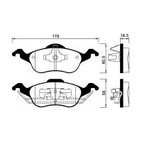 Тормозные колодки MADFIL PN0119 (Ford Focus)