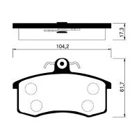 Тормозные колодки MADFIL PN0223 (Lada 110, Granta, Kalina, Samara, Datsun)