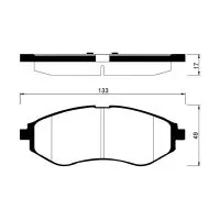 Тормозные колодки MADFIL PN0370 (Chevrolet Aveo, Daewoo Kalos, Ravon Nexia R3)