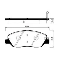 Тормозные колодки MADFIL PN0446 (Hyundai Santa Fe, Kia Sorento, Ssang Yong Actyon)