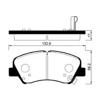 Тормозные колодки MADFIL PN0537 (Hyundai Accent/Solaris, Kia Cerato/Forterio)
