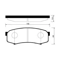 Тормозные колодки MADFIL PN1243 (Toyota Land Cruiser Prado, Lexus GX, Mitsubishi Pajero)