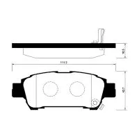 Тормозные колодки MADFIL PN1449 (Toyota Estima, Ipsum, Noah, Picnic)