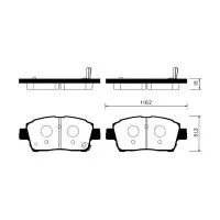Тормозные колодки MADFIL PN1472 (Toyota Corolla, Prius, Raum, Vista, Vitz)