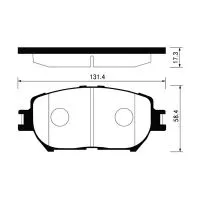 Тормозные колодки MADFIL PN1479 (Toyota Camry, Crown, Isis, Mark X, Wish)