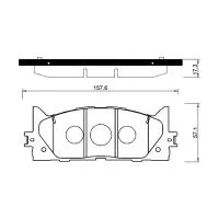 Тормозные колодки MADFIL PN1521 (Toyota Avalon/Camry, Lexus ES)
