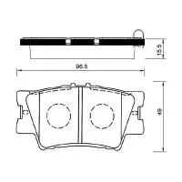 Тормозные колодки MADFIL PN1522 (Toyota Camry/RAV4, Lexus ES/HS/RX, Pontiac Vibe)