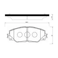 Тормозные колодки MADFIL PN1530 (Toyota Auris, Blade, Matrix, Prius Alpha, RAV4)