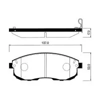 Тормозные колодки MADFIL PN2201 (Nissan Cefiro/Juke/Primera, Suzuki SX4)