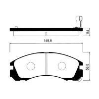 Тормозные колодки MADFIL PN3233 (Mitsubishi, Peugeot)