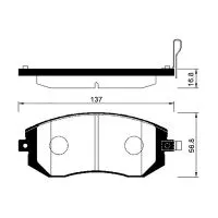 Тормозные колодки MADFIL PN7460 (Subaru Exiga, Forester, Impreza, Legacy)