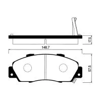 Тормозные колодки MADFIL PN8254 (Honda Accord/Civic/CR-V/Odyssey, Isuzu Aska)