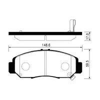 Тормозные колодки MADFIL PN8465 (Honda Accord, Civic, Inspire, Odyssey)