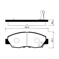 Тормозные колодки MADFIL PN8484 (Honda Accord, CR-V)