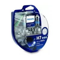 Лампа головного света PHILIPS RacingVision GT200 H7 12V 55W PX26d, набор 2шт