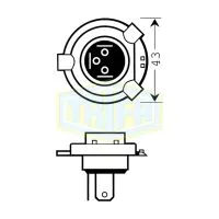 Лампа головного света TRIFA Blister H4 Prime + 50% 12V 60/55W P43t, набор 2шт