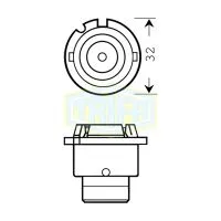 Лампа головного света TRIFA D2S Xenon 12V 35W P32d-2, 1шт