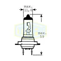 Лампа головного света TRIFA H7 12V 55W PX26d, 1шт