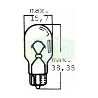 Лампа дополнительного освещения TRIFA W16W 12V 16W W2.1x9.5d, 1шт