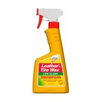 Полироль для кожи, резины, пластмассы KANGAROO Leather & Tire Wax Low Gloss, 500мл