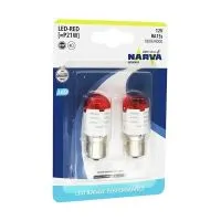 Сигнальная лампа NARVA Range Performance LED N P21W 12V 2.8W BA15s, набор 2шт