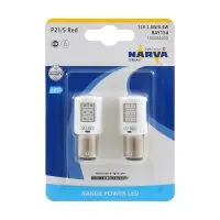 Сигнальная лампа NARVA Range Power P21/5W Red 12V 2.8/0.4W BAY15d, набор 2шт