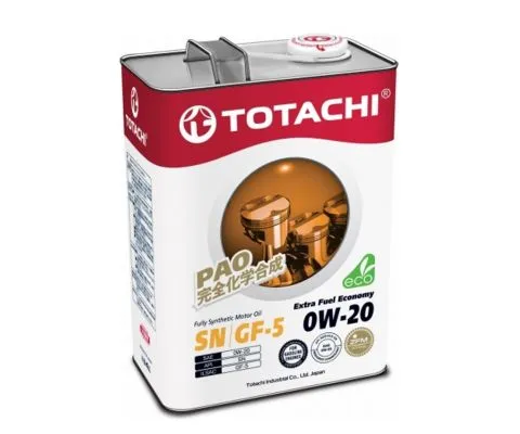 Моторное масло TOTACHI Extra Fuel Fully Synthetic 0W20, 4л