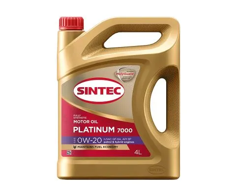 Моторное масло SINTEC Platinum 7000 0W20 SP GF-6A, 4л
