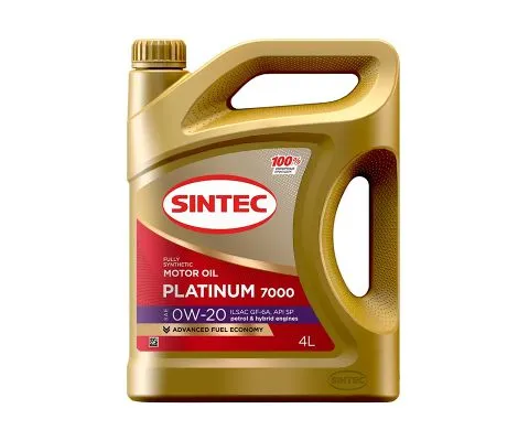 Моторное масло SINTEC Platinum 7000 0W20 SP GF-6A, 4л