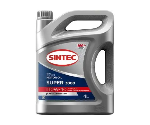 Моторное масло SINTEC Super 3000 10W40 SG/CD, 4л