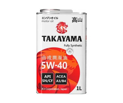 Моторное масло TAKAYAMA 5W40 SN/CF A3/B4, 1л