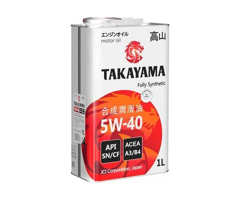 Моторное масло TAKAYAMA 5W40 SN/CF A3/B4, 1л
