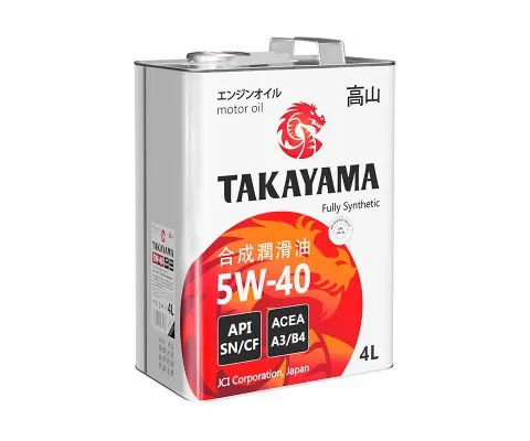 Моторное масло TAKAYAMA 5W40 SN/CF A3/B4, 4л
