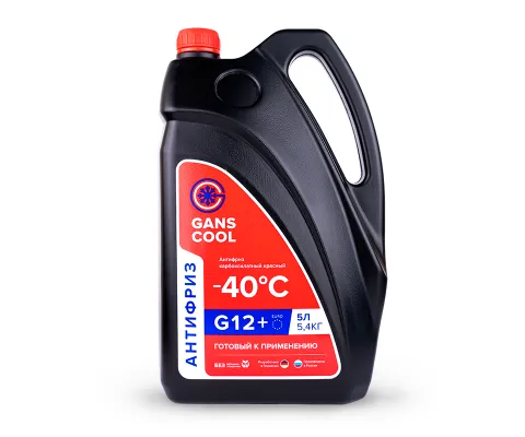 Антифриз GANS COOL -40C G12+ (красный), 5л