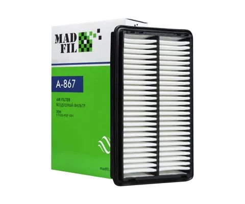 Воздушный фильтр MADFIL A-867 (A867, AP102/2, C2726, 17220-PAA-A00)