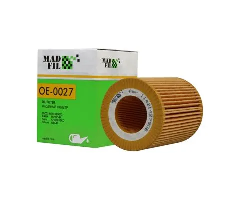 Масляный фильтр MADFIL OE-0027 (HU9254X, O-BMW 11421427908)