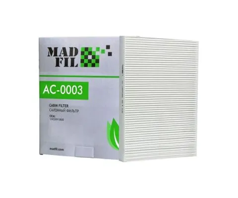 Салонный фильтр MADFIL AC-0003 (K1006A, CU2882, AC-VAG 1HO091800)