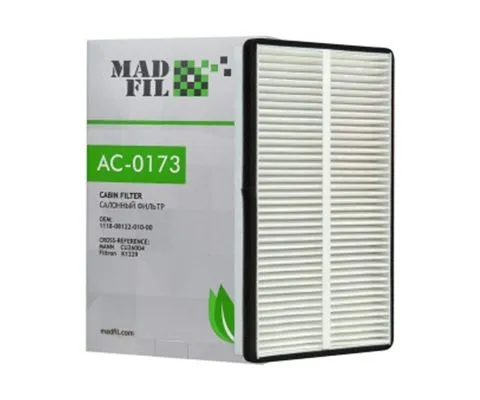 Салонный фильтр MADFIL AC-0173 (K1229, CU26004, AC-Lada 11180812201000)