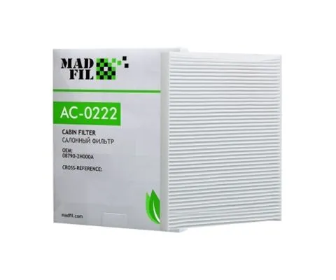 Салонный фильтр MADFIL AC-0222 (AC-Hyundai/Kia 087902H000A)