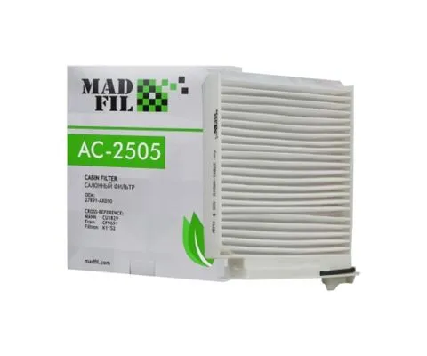 Салонный фильтр MADFIL AC-2505 (K1152, CU1829, 27891AX010, 7701062227)