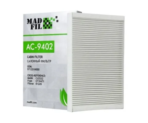 Салонный фильтр MADFIL AC-9402 (K1277, CU 2631, AC-Hyundai/Kia 97133-1H000)