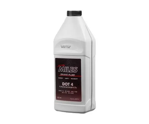 Тормозная жидкость MILES DOT4 Brake Fluid, 850мл