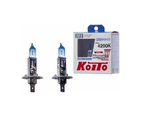 Лампа головного света KOITO Whitebeam III H1 12V 55W (100W), набор 2шт