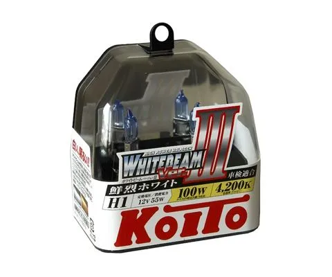 Лампа головного света KOITO Whitebeam III H1 12V 55W (100W), набор 2шт