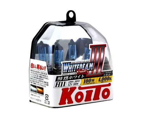 Лампа головного света KOITO Whitebeam III H11 12V 55W (100W), набор 2шт