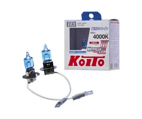 Лампа головного света KOITO Whitebeam III H3 12V 55W (100W), набор 2шт